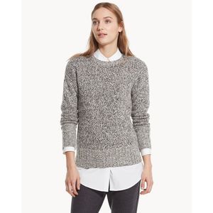 Theory Sweater Wyndrelle Marled Crewneck Wool-Blend Grey Marl Medium